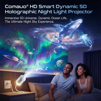 ✨Comauo® Smart Wi-Fi Night Light Projector—💝Smart Wi-Fi Galaxy & Ocean Projector That Transforms Any Room Instantly