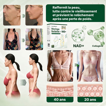 InnoMedix® Moringa Berbérine x NAD+ 20-IN-1 Patch Avancé à Nano-Microaiguilles (法国upsell）