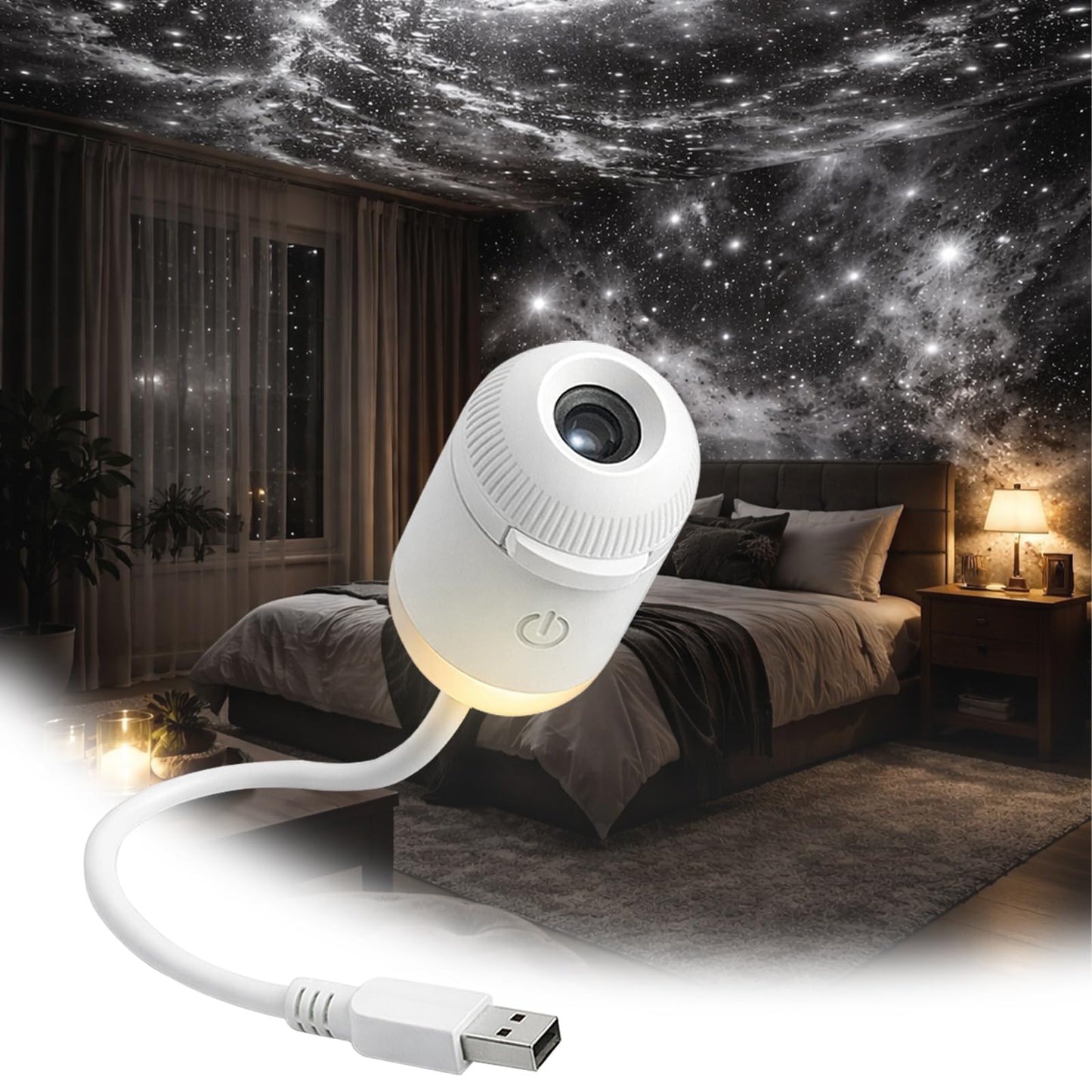 ✨Comauo® Smart Wi-Fi Night Light Projector—💝Smart Wi-Fi Galaxy & Ocean Projector That Transforms Any Room Instantly