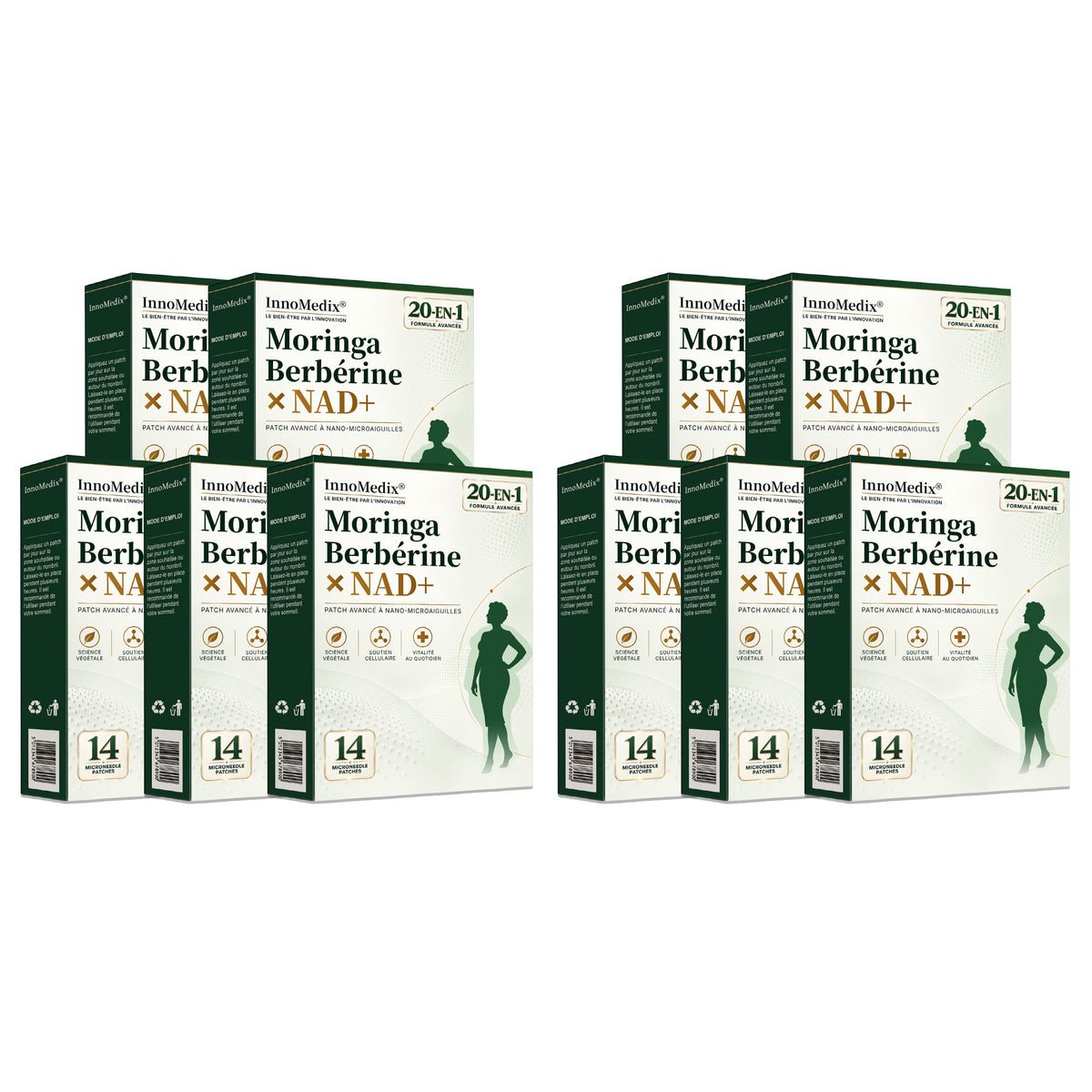 InnoMedix® Moringa Berbérine x NAD+ 20-IN-1 Patch Avancé à Nano-Microaiguilles (À appliquer une seule fois par jour – des changements visibles en seulement 7 jours.)（法国法语）（副本）