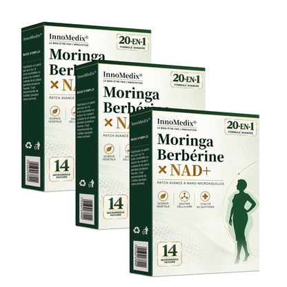 InnoMedix® Moringa Berbérine x NAD+ 20-IN-1 Patch Avancé à Nano-Microaiguilles (À appliquer une seule fois par jour – des changements visibles en seulement 7 jours.)（法国法语）（副本）