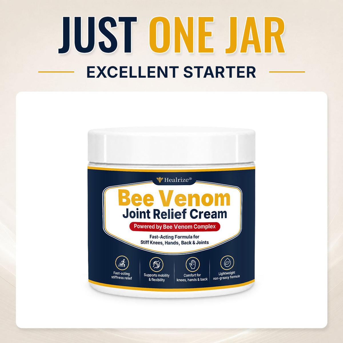 🔥Healrize® Bee Venom Joint Relief Cream – Fast-Absorbing Comfort for Knees, Hands, Back & Shoulders（澳洲英语）