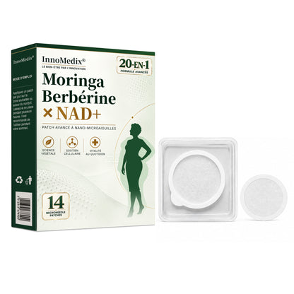 InnoMedix® Moringa Berbérine x NAD+ 20-IN-1 Patch Avancé à Nano-Microaiguilles (À appliquer une seule fois par jour – des changements visibles en seulement 7 jours.)（法国法语）（副本）