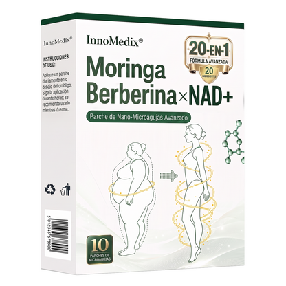 InnoMedix® Moringa Berberina x NAD+ 20-EN-1 Parche Avanzado de Nano-Microagujas (Aplicar solo una vez al día – cambios visibles en tan solo 7 días.)（墨西哥西语）