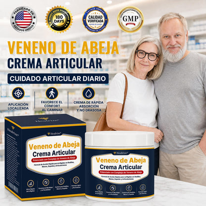 🔥 Healrize® Crema para el Confort Articular con Veneno de Abeja – Alivio Rápido para Hombros, Manos, Espalda y Articulaciones | Muévete con Mayor Libertad（美国西语）