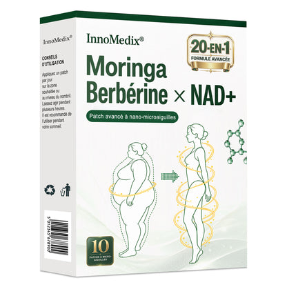 InnoMedix® Moringa Berbérine x NAD+ 20-IN-1 Patch Avancé à Nano-Microaiguilles (法国upsell）