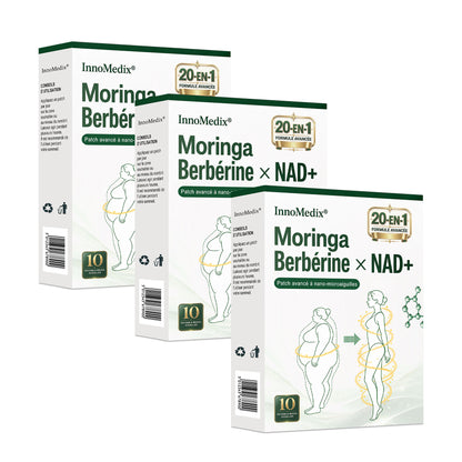 InnoMedix® Moringa Berbérine x NAD+ 20-IN-1 Patch Avancé à Nano-Microaiguilles (加拿大法语upsell）