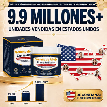 🔥 Healrize® Crema para el Confort Articular con Veneno de Abeja – Alivio Rápido para Hombros, Manos, Espalda y Articulaciones | Muévete con Mayor Libertad（美国西语）