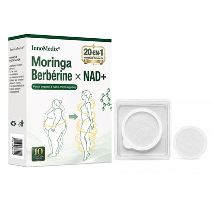 InnoMedix® Moringa Berbérine x NAD+ 20-IN-1 Patch Avancé à Nano-Microaiguilles (法国upsell）
