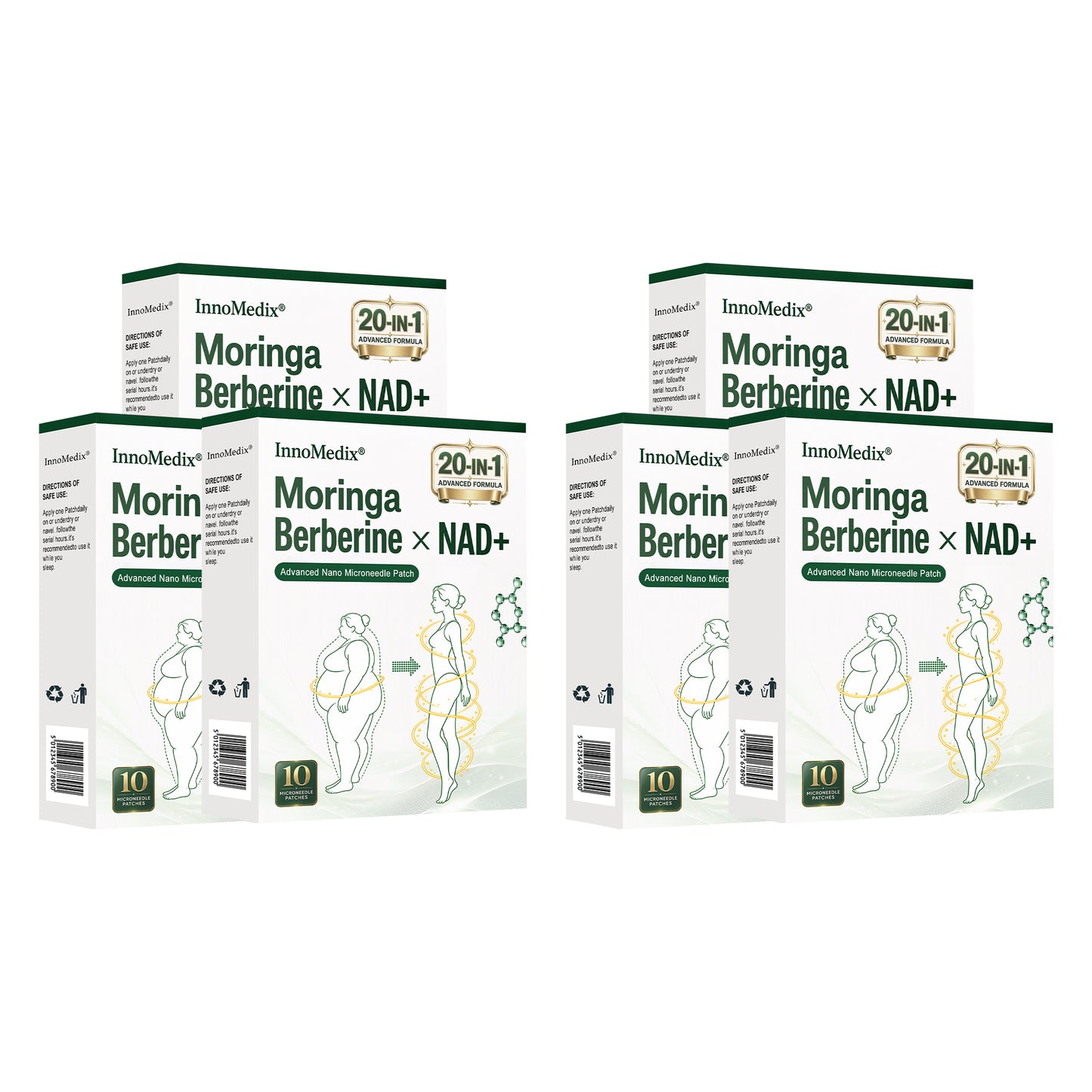 InnoMedix® Moringa Berberine x NAD+ 20-IN-1 Advanced Nano Microneedle Patch（美国英语upsell）