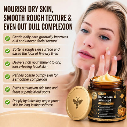 ✨🔥 DOCTIA® Bee Venom Advanced Firming Cream — Helps Improve the Appearance of Fine Lines, Loss of Firmness & Rough Skin Texture