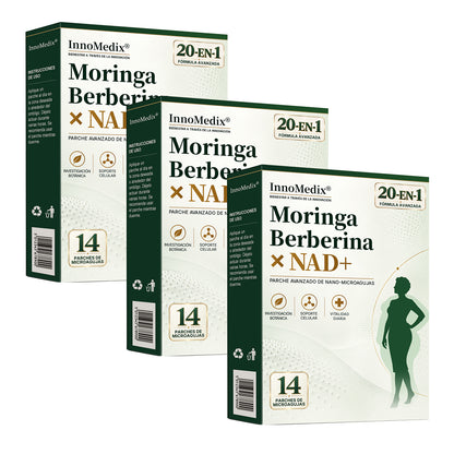 InnoMedix® Moringa Berberina x NAD+ 20-EN-1 Parche Avanzado de Nano-Microagujas (Aplicar solo una vez al día – cambios visibles en tan solo 7 días.)（墨西哥西语）（副本）