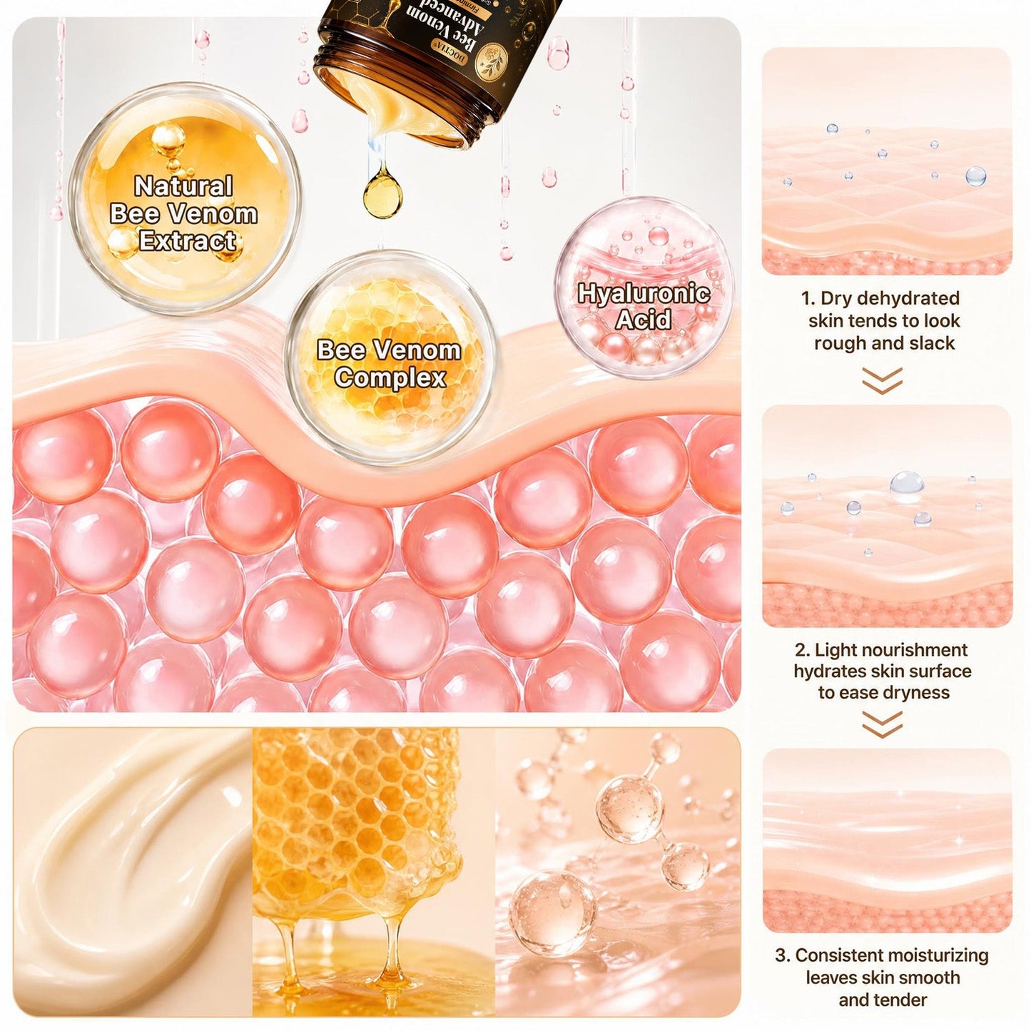 ✨🔥 DOCTIA® Bee Venom Advanced Firming Cream — Helps Improve the Appearance of Fine Lines, Loss of Firmness & Rough Skin Texture
