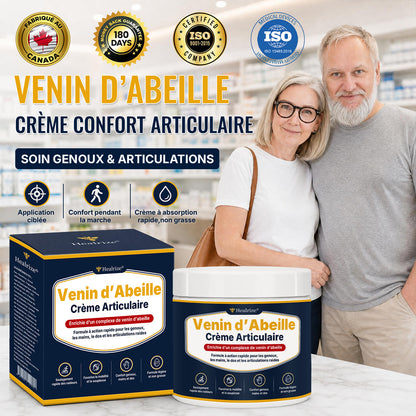 🔥 Healrize® Crème Articulaire au Venin d’Abeille – Soulagement Rapide des Inconforts aux Épaules, Mains, Dos et Articulations | Retrouvez une Mobilité Naturelle（加拿大法语）（副本）