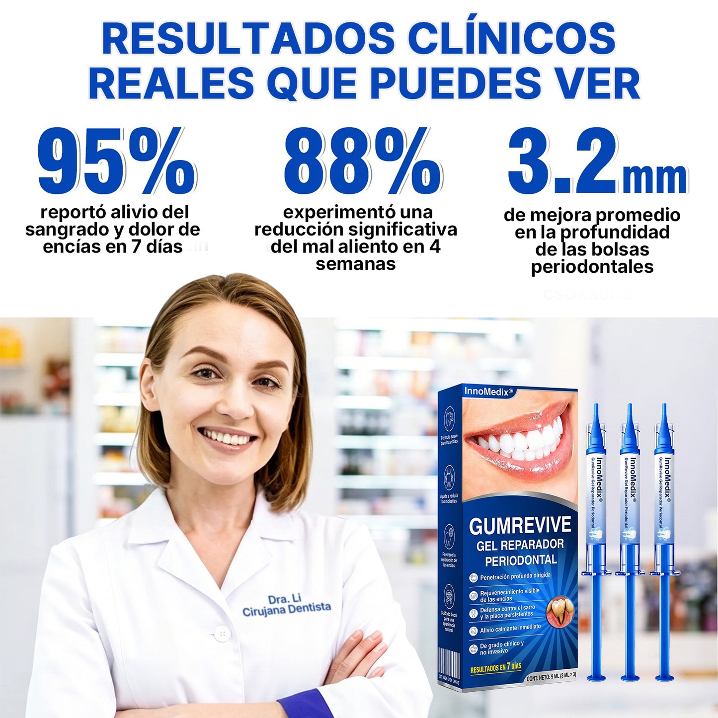🇲🇽🏅🦷🛡️InnoMedix® Revitaliza Encías Gel Reparador Periodontal（墨西哥西语）