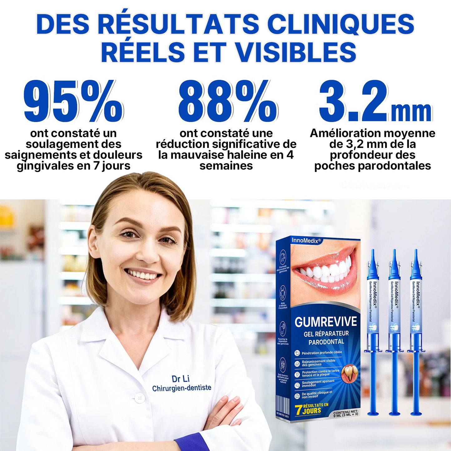 🇫🇷🏅🦷🛡️InnoMedix® Revitalisation des Gencives Gel Réparateur Parodontal（法国）