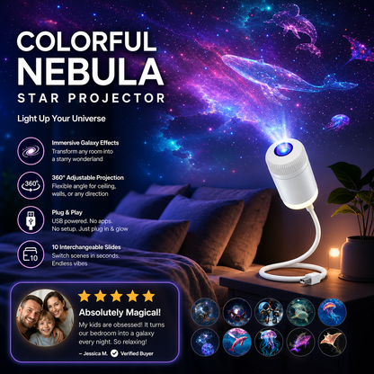 ✨Comauo® Smart Wi-Fi Night Light Projector—💝Smart Wi-Fi Galaxy & Ocean Projector That Transforms Any Room Instantly