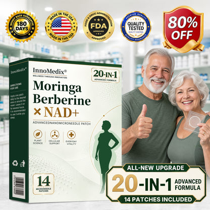 InnoMedix® Moringa Berberine x NAD+ 20-IN-1 Advanced Nano Microneedle Patch( 𝐉𝐮𝐬𝐭 𝐨𝐧𝐜𝐞 𝐚 𝐝𝐚𝐲, 𝐯𝐢𝐬𝐢𝐛𝐥𝐞 𝐜𝐡𝐚𝐧𝐠𝐞𝐬 𝐢𝐧 𝟕 𝐝𝐚𝐲𝐬)（美国英语）（副本）