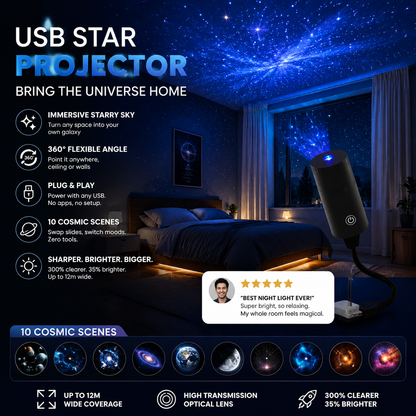 ✨Comauo® Smart Wi-Fi Night Light Projector—💝Smart Wi-Fi Galaxy & Ocean Projector That Transforms Any Room Instantly
